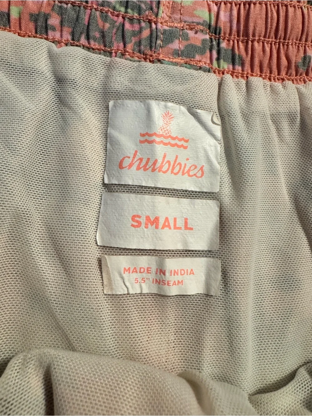 Chubbies Men's Coral Tropical Print Hula Girls Swim Trunks